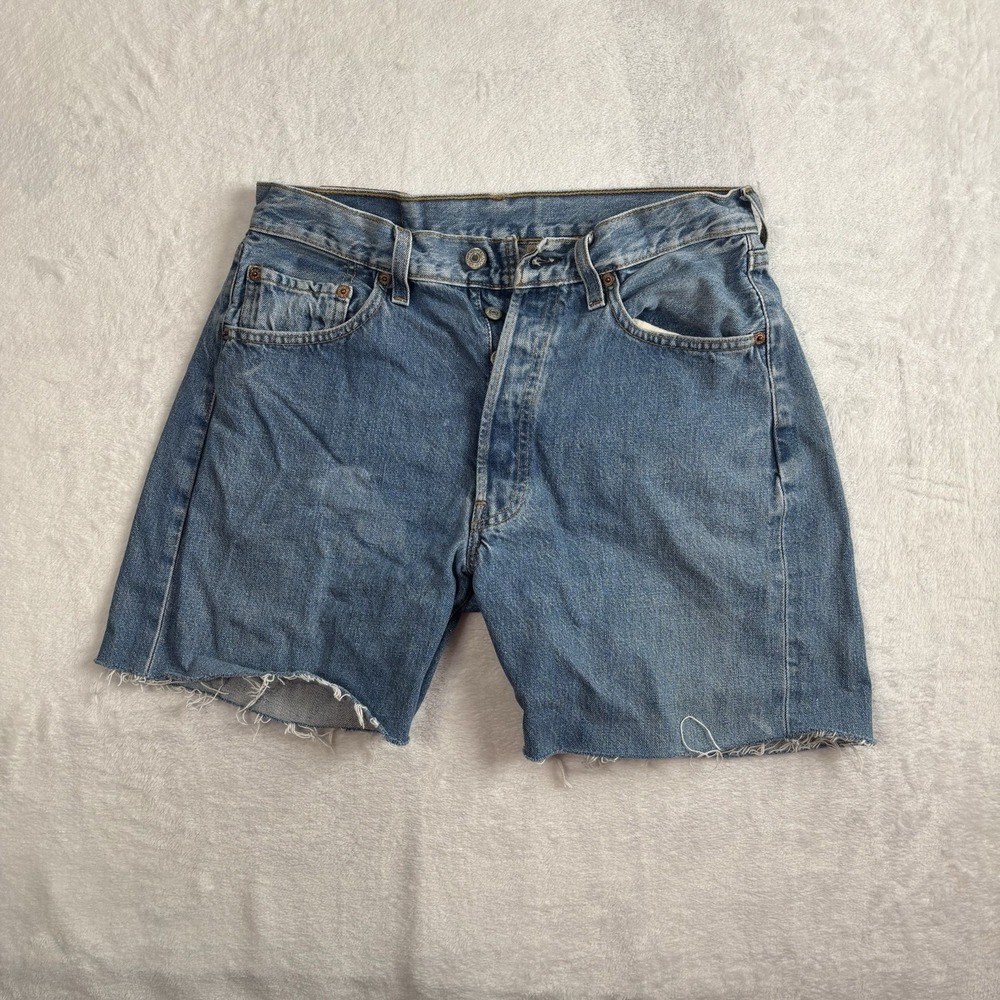 Levi's 501 110 Years Selvedge Redline Big E Jorts Jeans 555‎ 30" Waist Women's